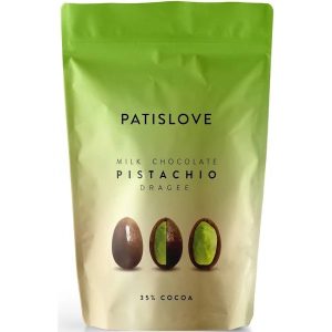 Patiswiss Milk Chocolate Pistachio Dragee Bites (80 g)